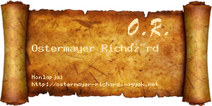 Ostermayer Richárd névjegykártya